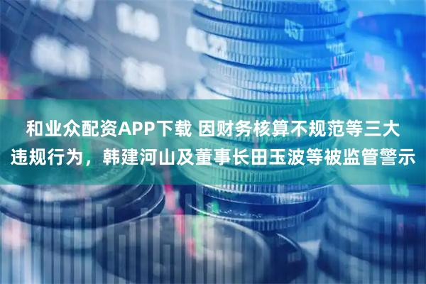 和业众配资APP下载 因财务核算不规范等三大违规行为，韩建河山及董事长田玉波等被监管警示